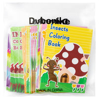 Dvbonike 24Pcs Insects Coloring Books Including Butterfly Beetle Bugs Art Coloring Book DIY Booklet Drawing Patterns Birthday Party Favors Gifts Home Classroom Activity Supplies for Kids Age 4-8