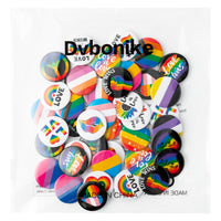 Dvbonike 40Pcs Gay Pride Button Pins Rainbow LGBT Round Badges Love is Love Heart Bisexual Proud Brooch Pin for Parade Festival Activity Decorations Party Favors Supplies Clothe Bag Hat Accessories
