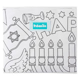 Dvbonike Giant Happy Hanukkah Coloring Posters for Kids Jumbo Chanukkah Paper Blank Banner with Menorah Dreidel 55” x 23.6” Coloring Tablecloth for School Art Crafts Home Party Supplies